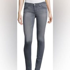 AG super skinny legging fringe hem